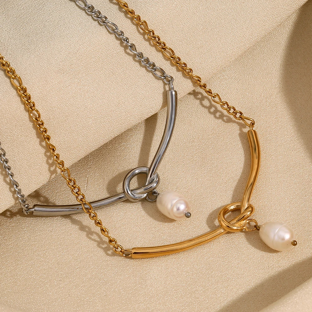 The Knot Pearl Necklace