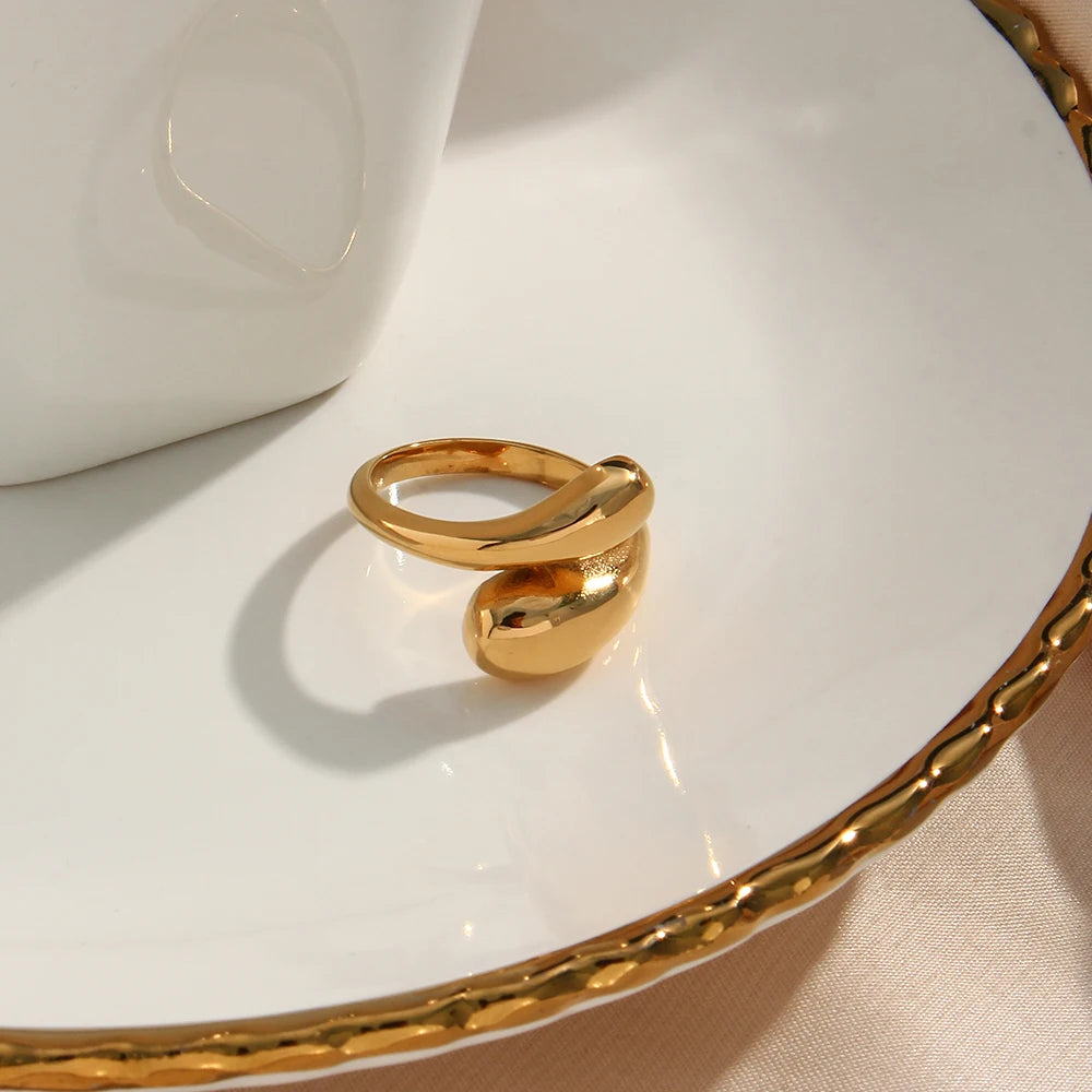 Twisted Drop Wrap Ring