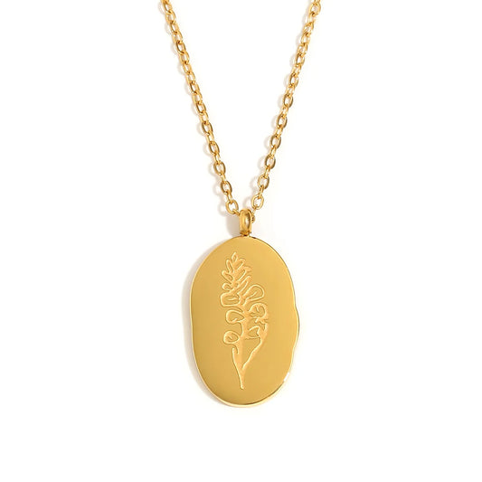 Flourish Birth Flower Charm Necklace