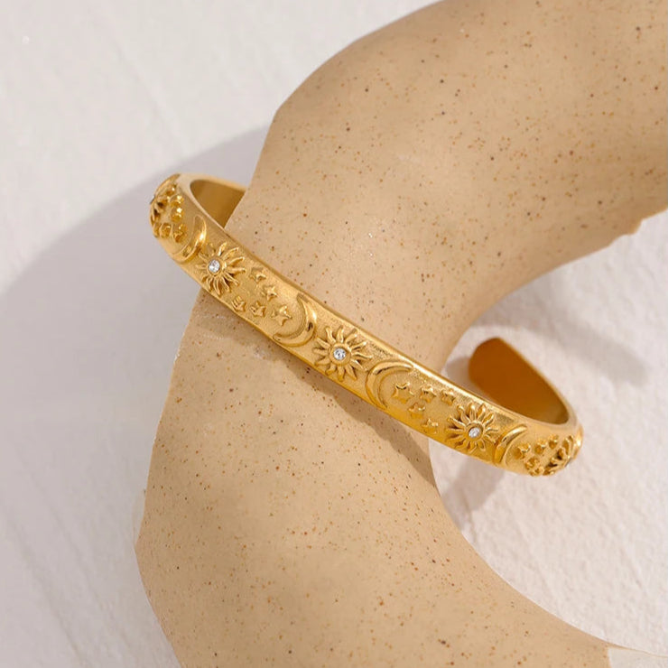 Celestial Glow Bangle Bracelet