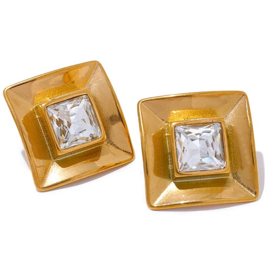 Crystal Frame Earrings