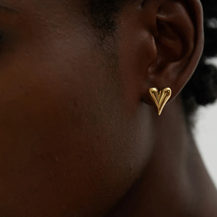 Romancer's Lore Heart Stud Earrings