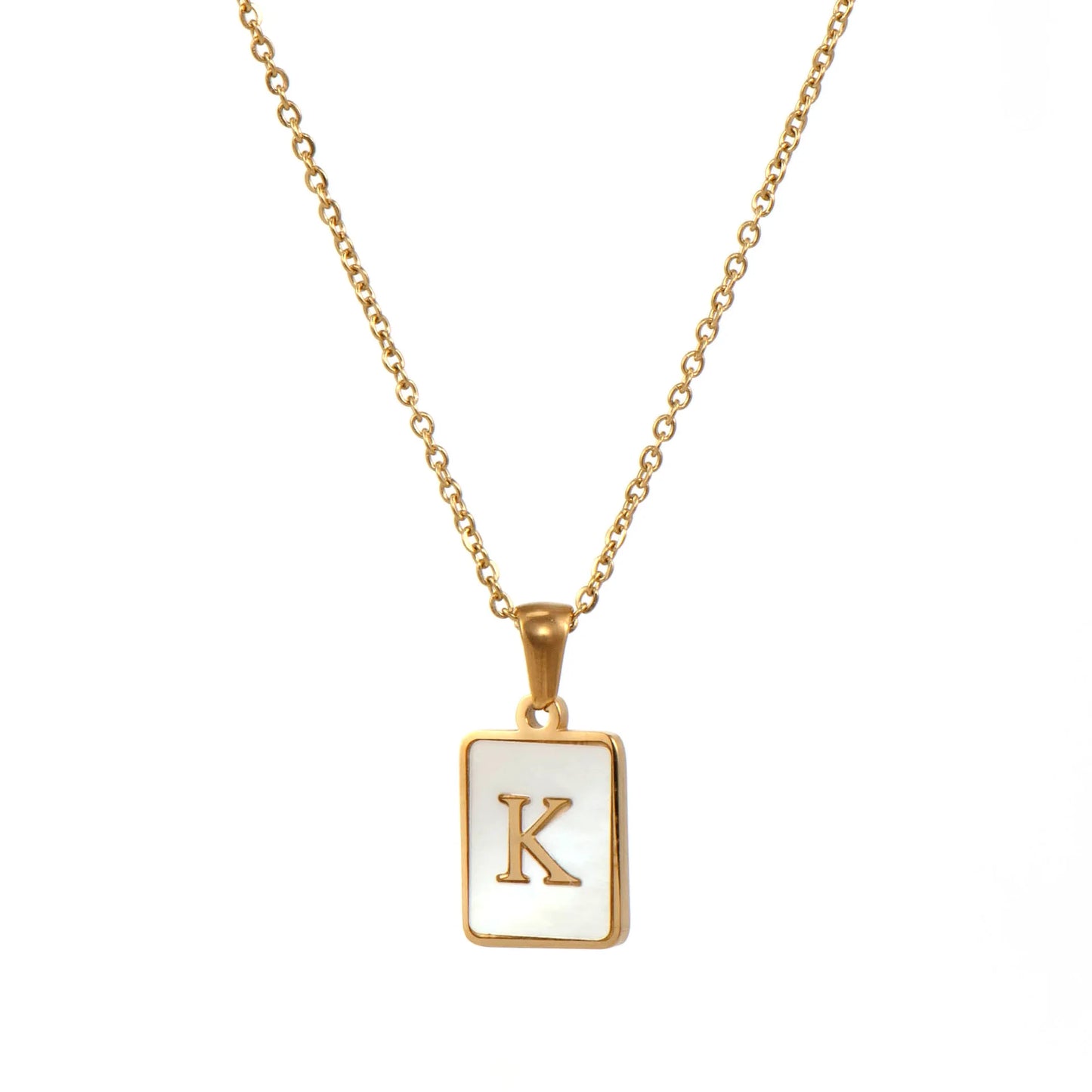 Golden Initial Letter Necklace