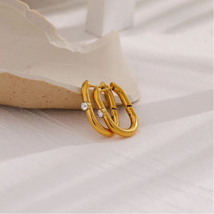 Stellar Minimalist Hoops Earrings