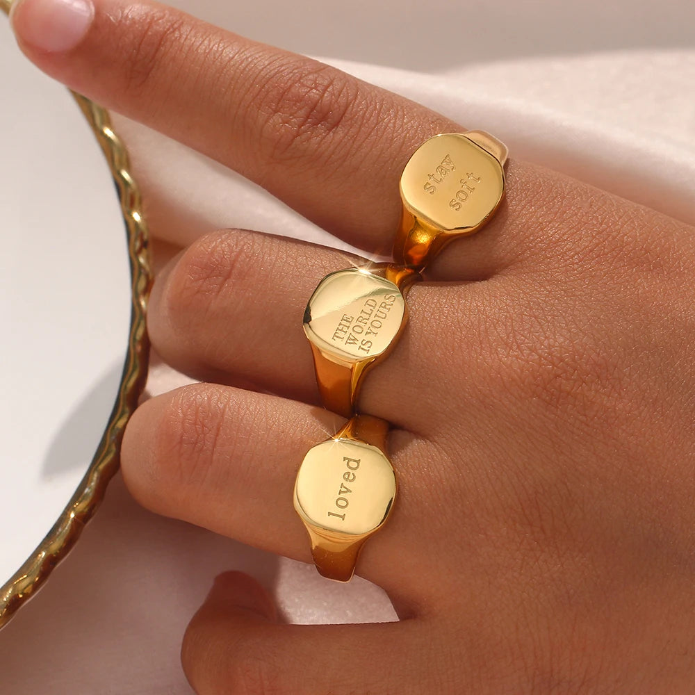 Mantra Signet Ring