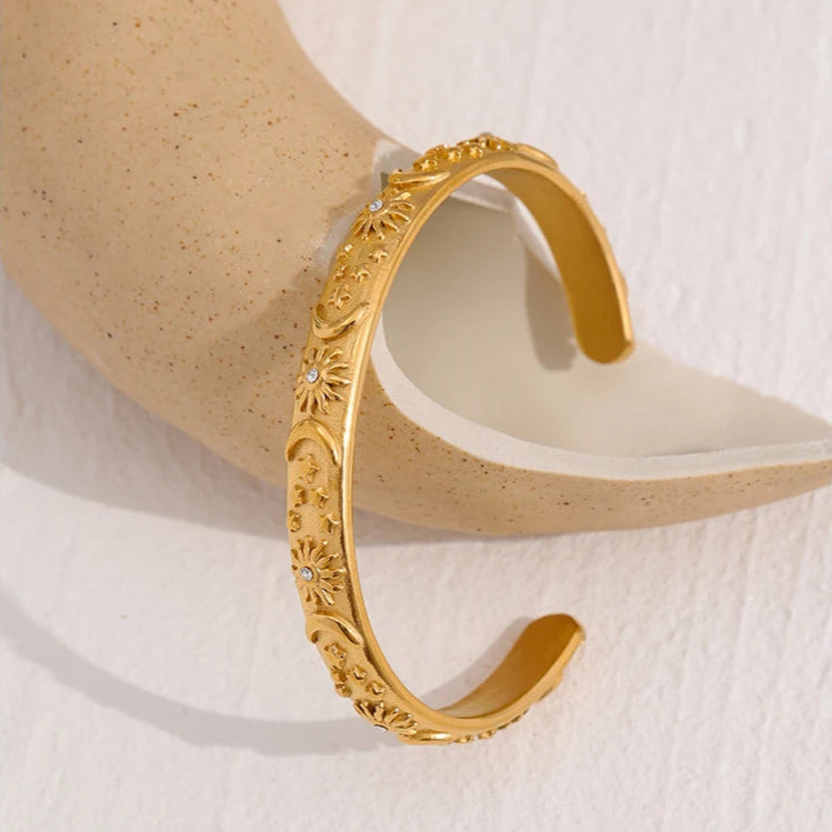 Celestial Glow Bangle Bracelet