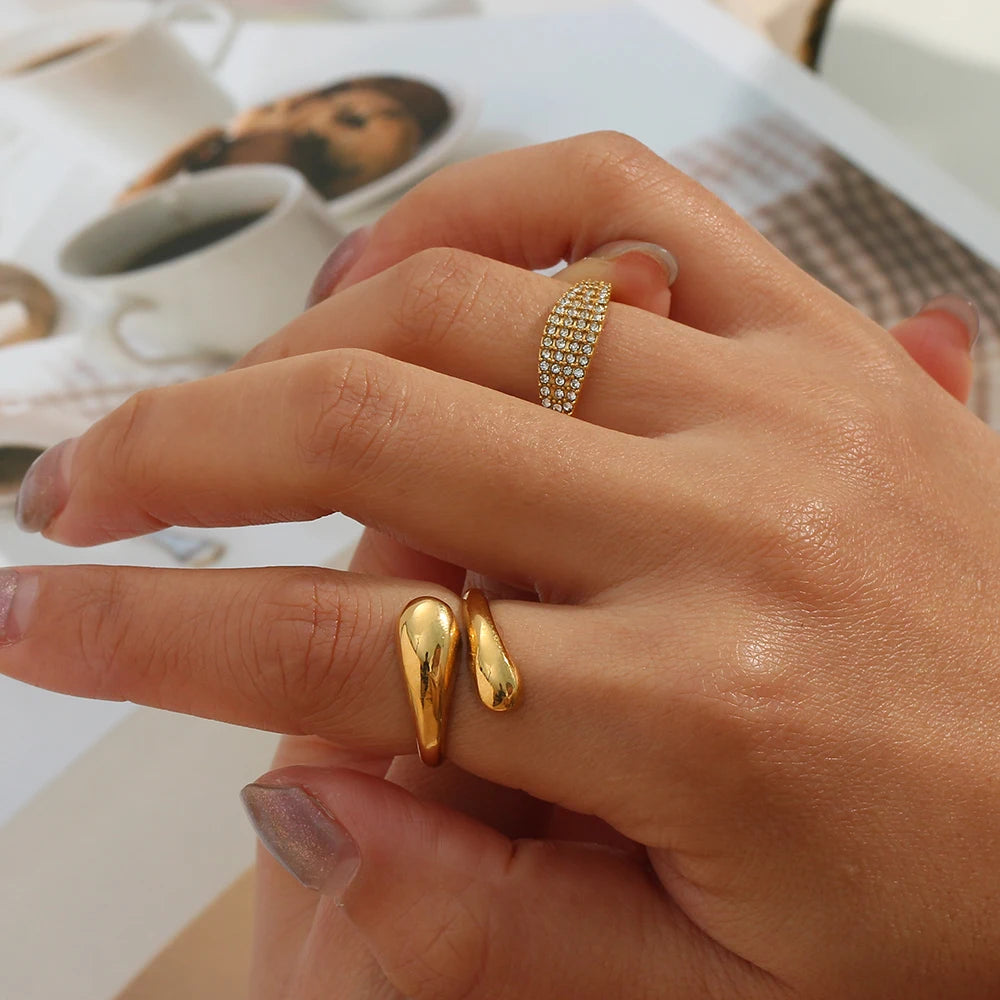 Twisted Drop Wrap Ring