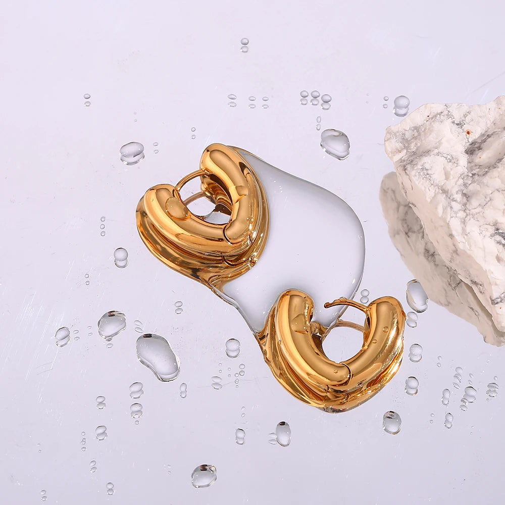 Chunky Chic Hoops Earrings