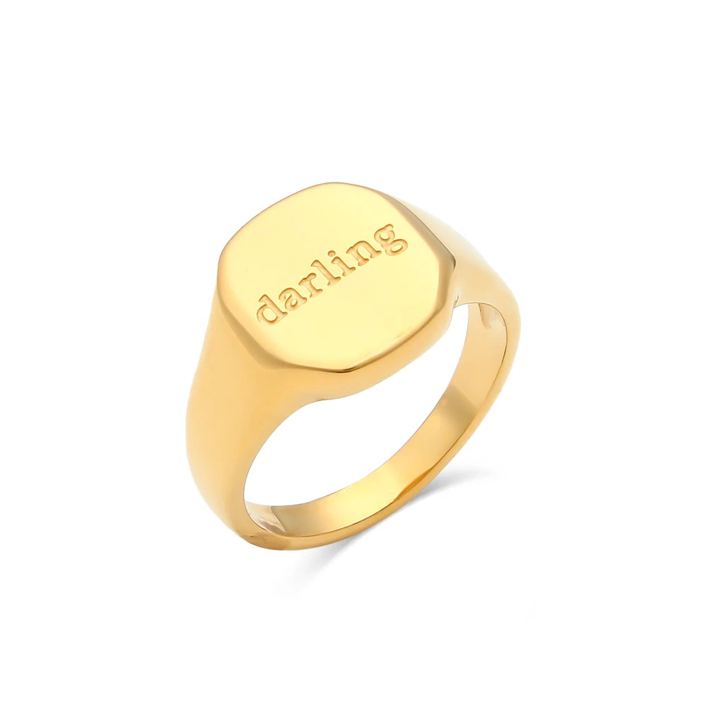 Mantra Signet Ring