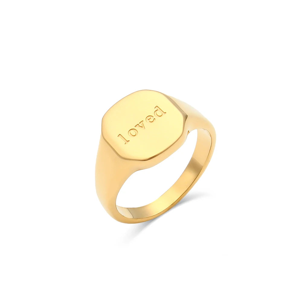 Mantra Signet Ring