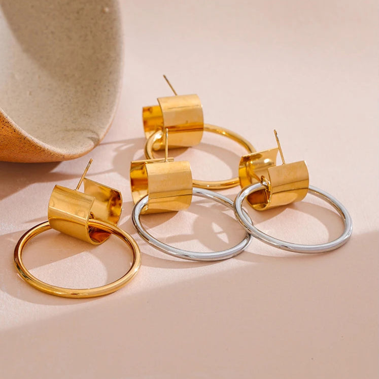 Alpha Hoop Earrings