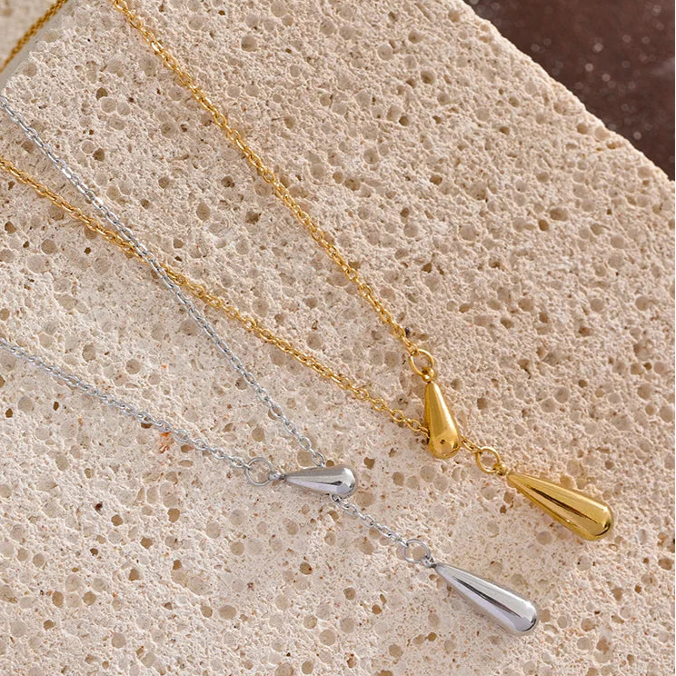 Precious Drop Plunge necklace