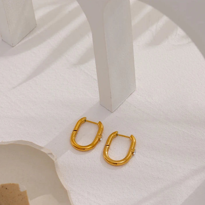 Stellar Minimalist Hoops Earrings