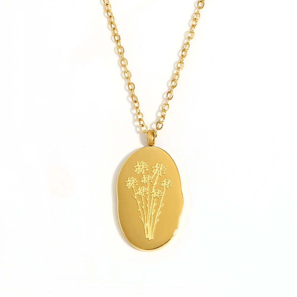 Flourish Birth Flower Charm Necklace