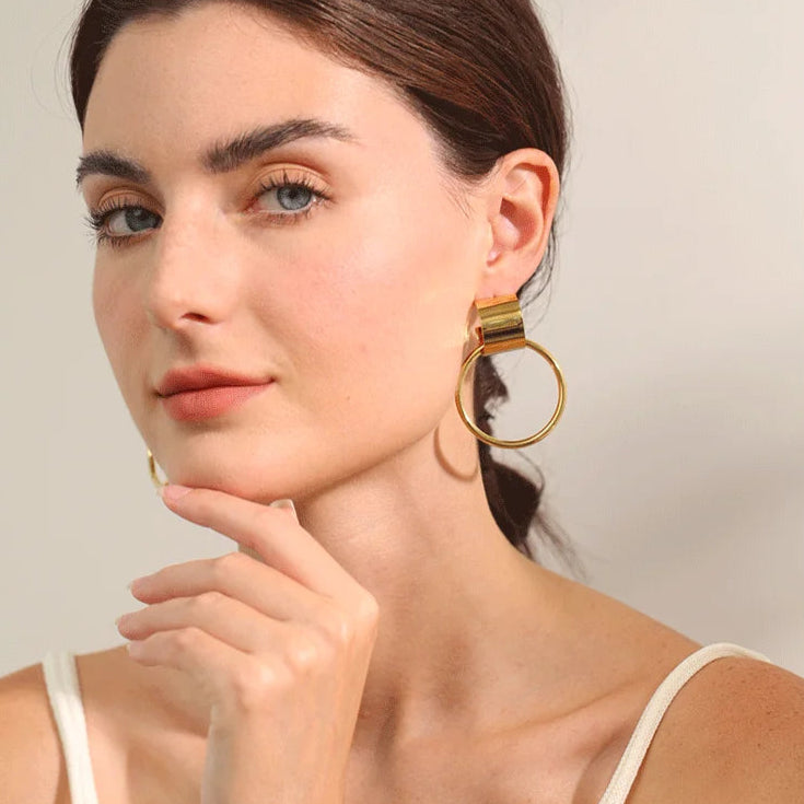 Alpha Hoop Earrings