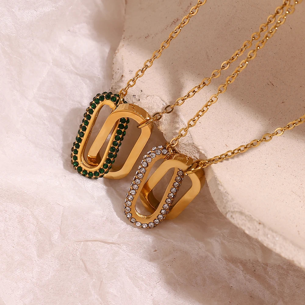 Linked Glimmer Necklace