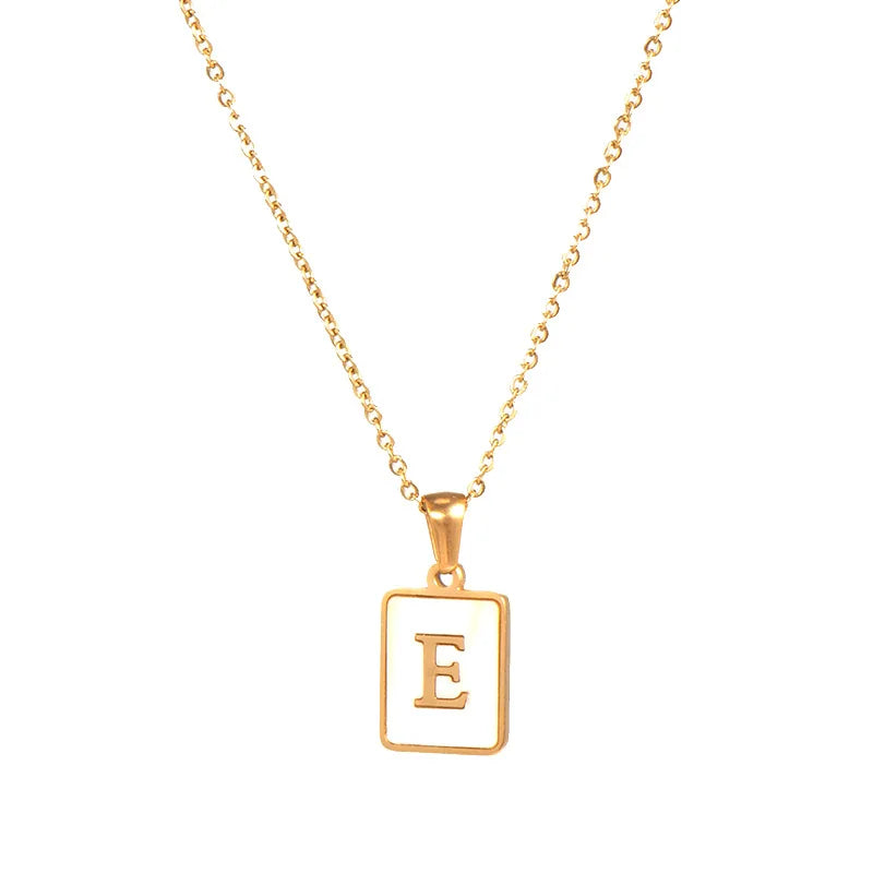 Golden Initial Letter Necklace