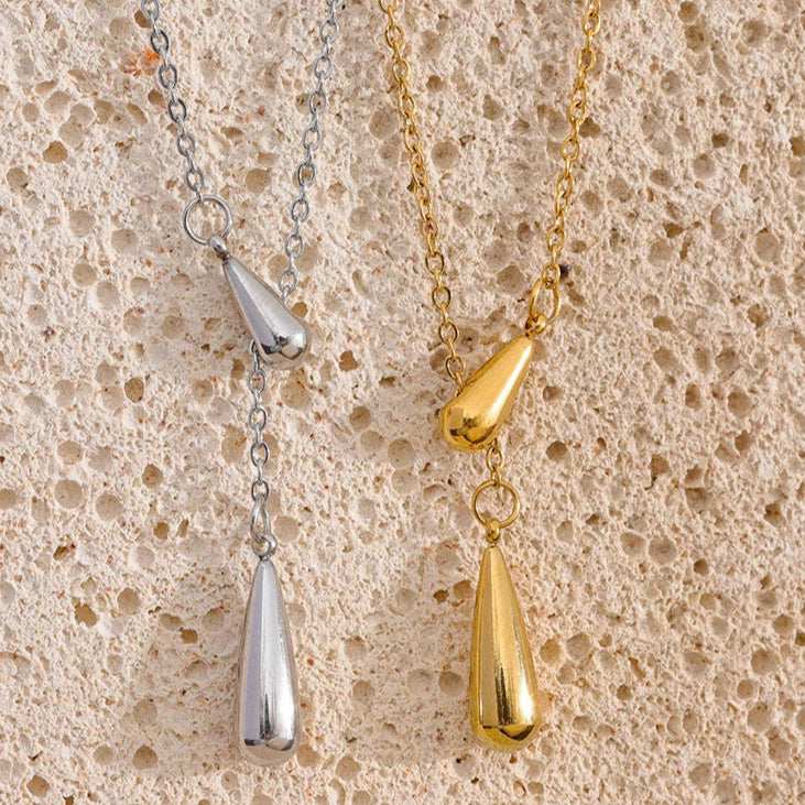 Precious Drop Plunge necklace