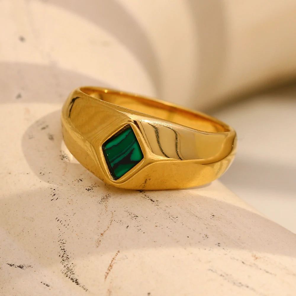 Malachite Marvel Ring