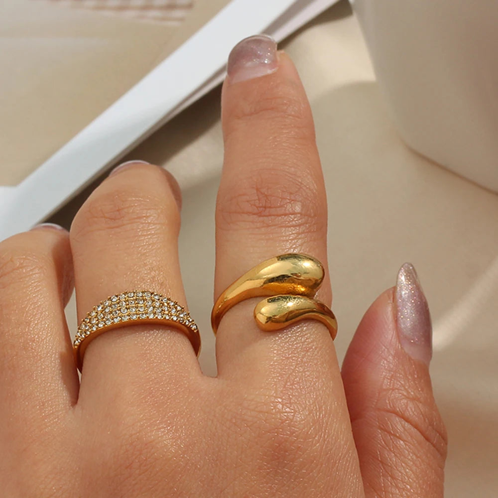 Twisted Drop Wrap Ring