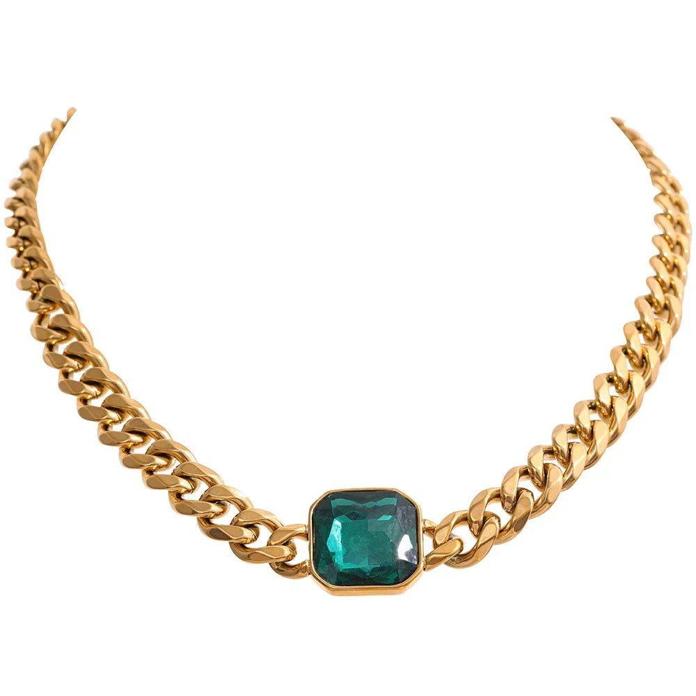 Her Boldness Emerald Necklace