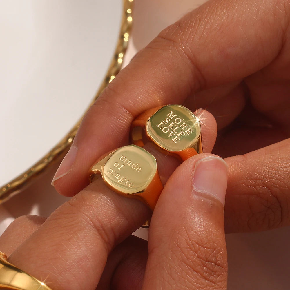 Mantra Signet Ring