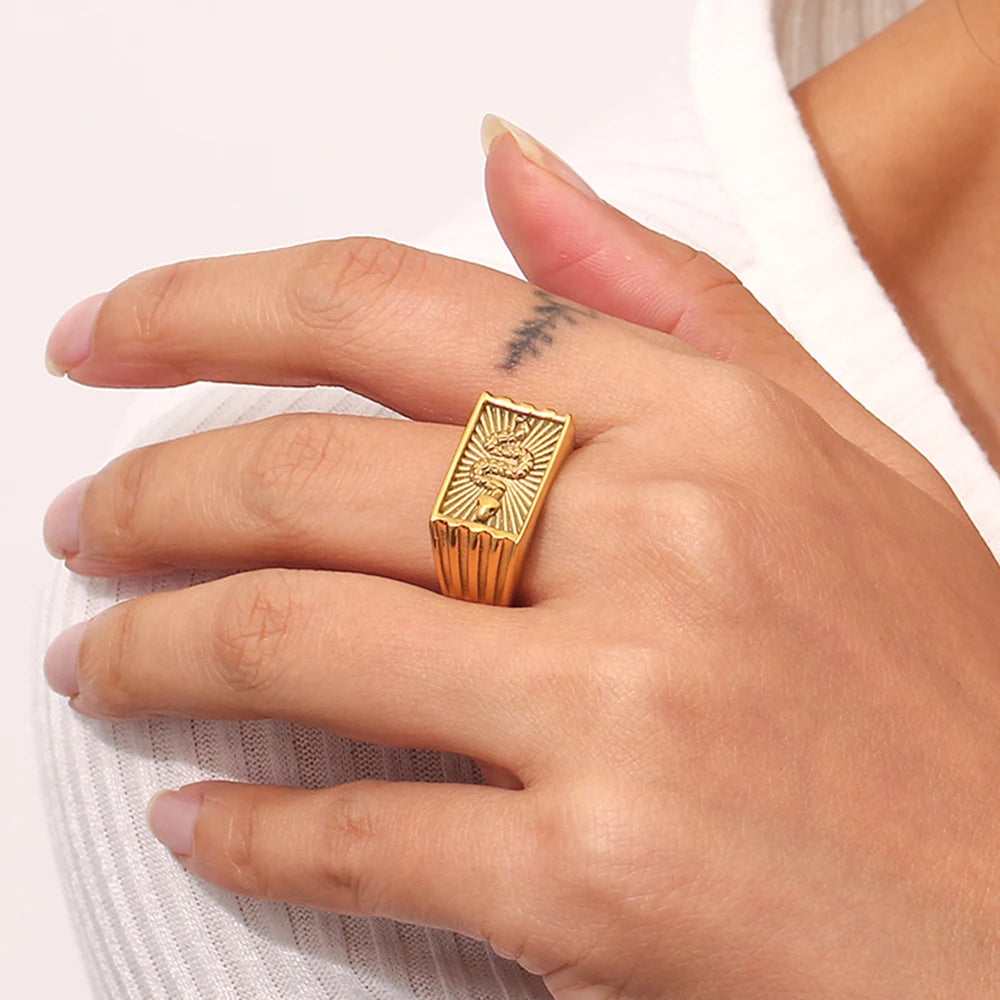 Serpent Summoner's Ring on finger