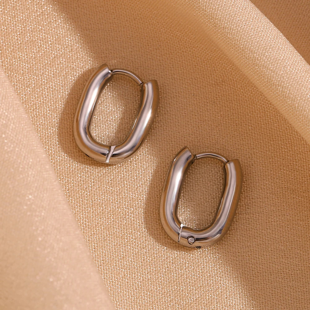 Mini Oval Hoops Earrings