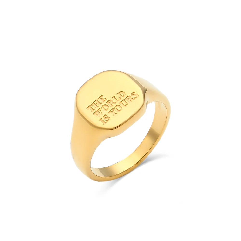 Mantra Signet Ring