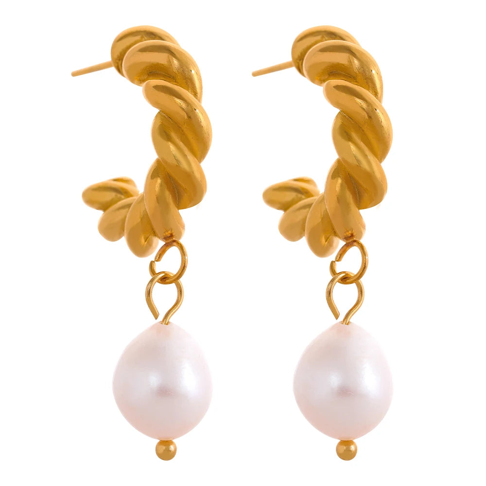 Pearly Twist Earrings