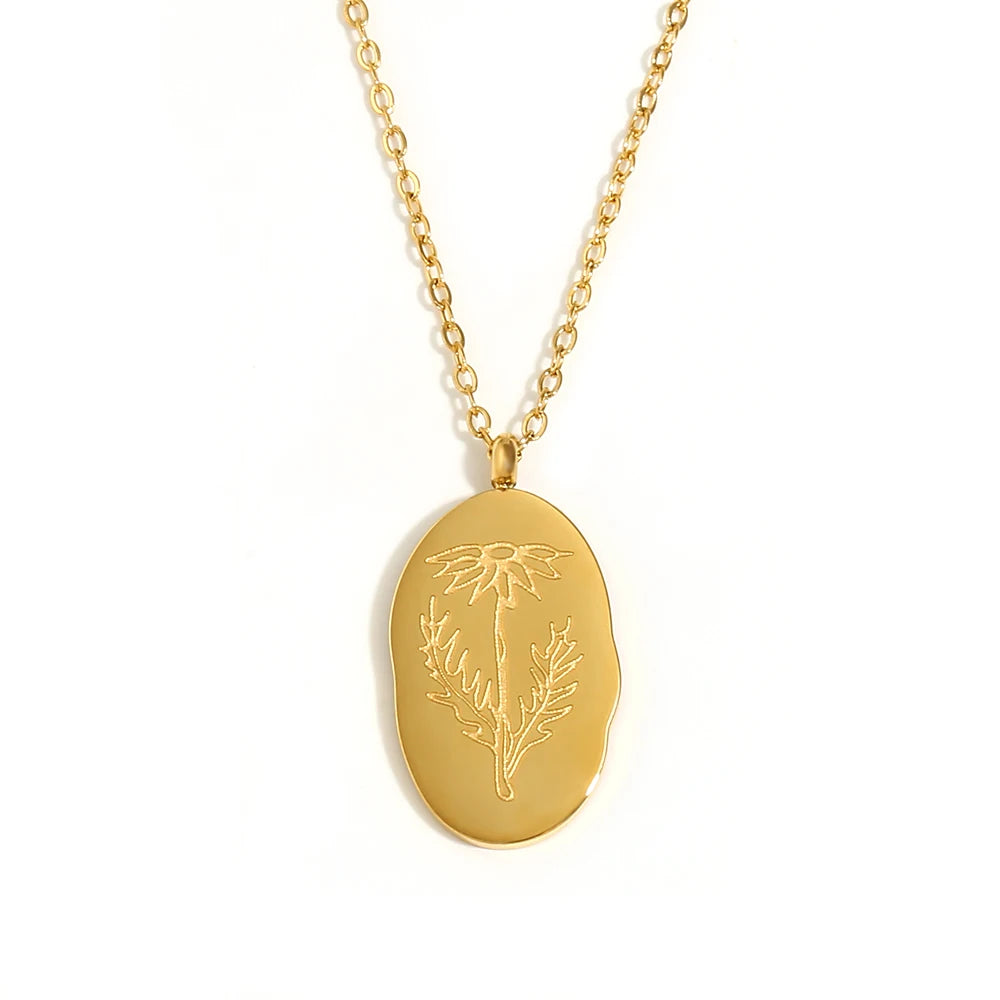 Flourish Birth Flower Charm Necklace