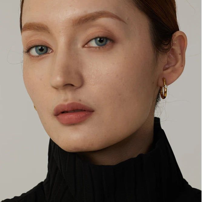 Stellar Minimalist Hoops Earrings