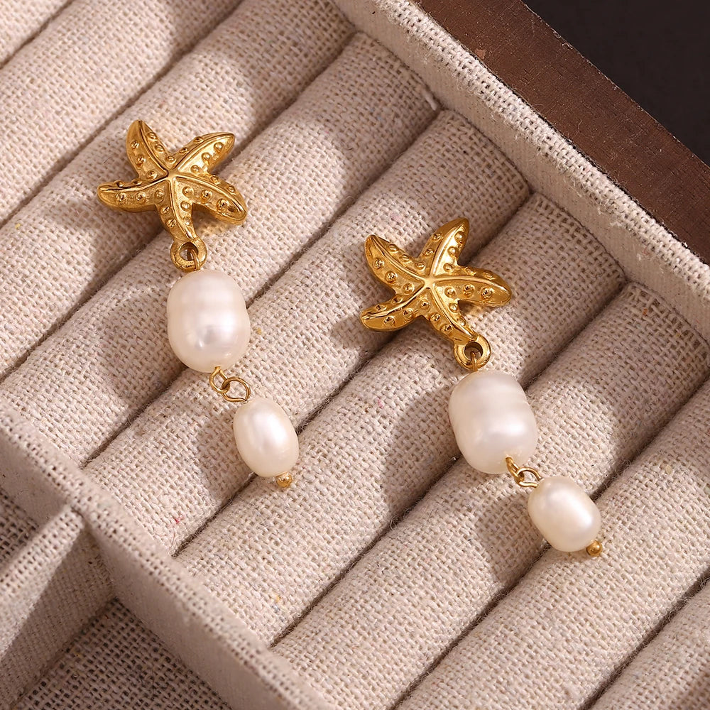 Star of The Sea Earrings in jewelry case