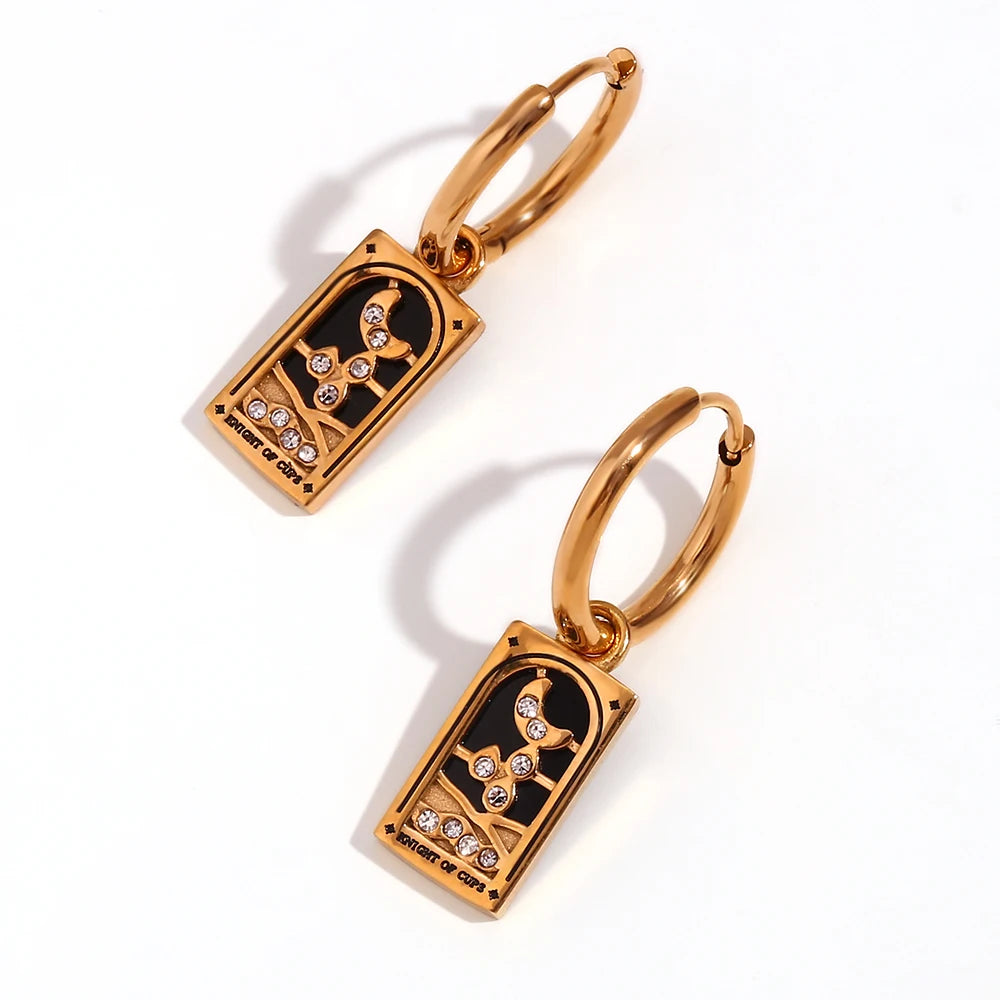 The Magician Tarot Card Earrings Knight of Cups