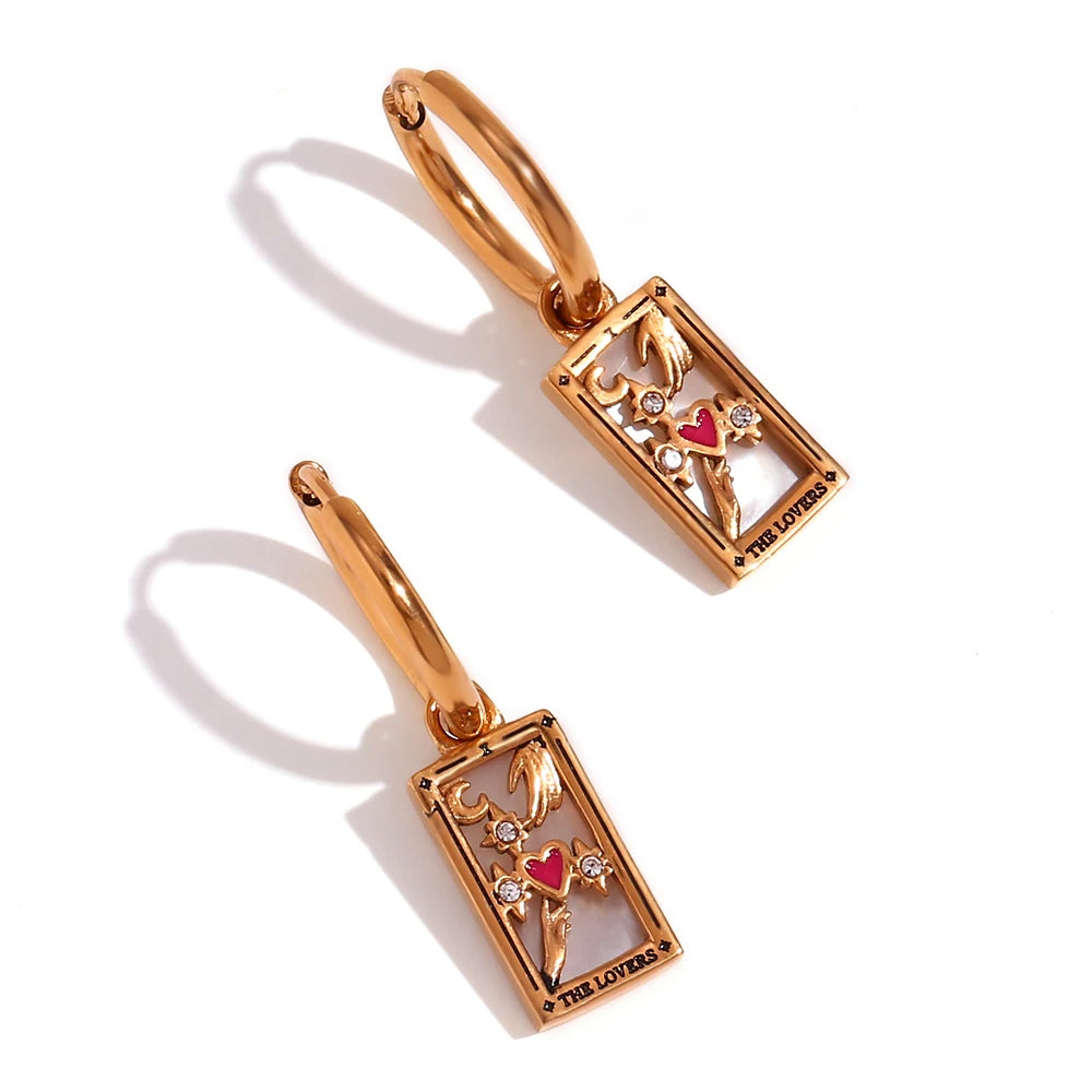 The Magician Tarot Card Earrings Lovers