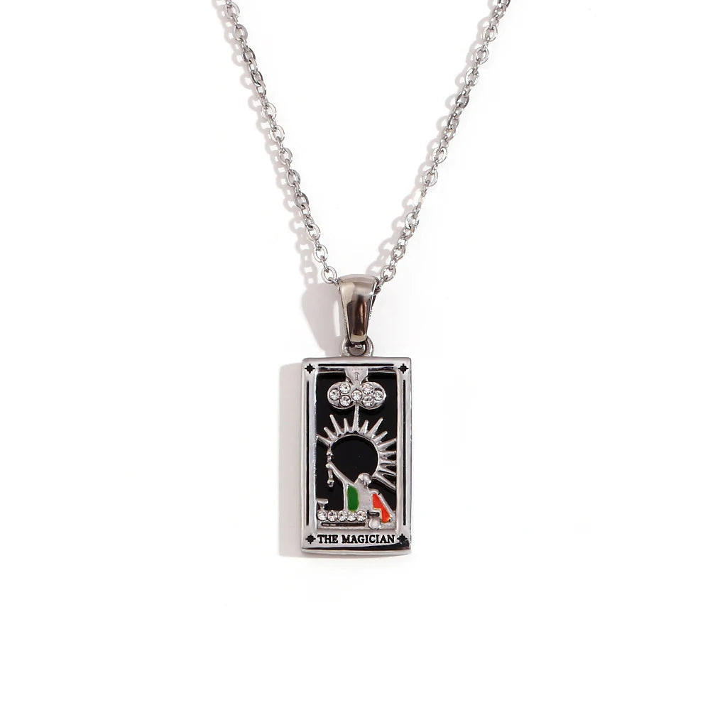 The Magician Tarot Necklace The magician silver