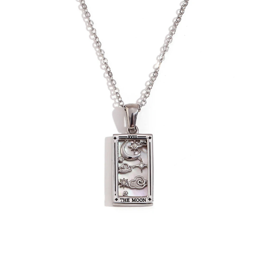 The Magician Tarot Necklace The Moon silver