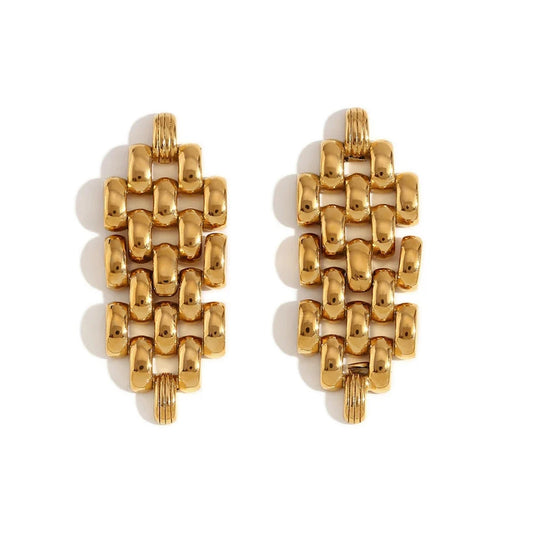Unity Earrings on white background
