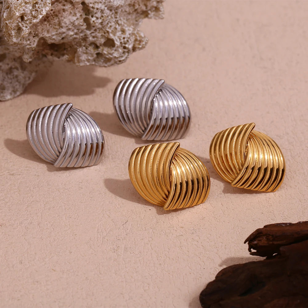 Uptown Girl Earrings silver and gold
