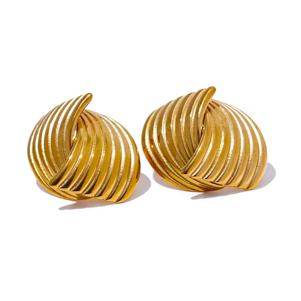 Uptown Girl Earrings on white background