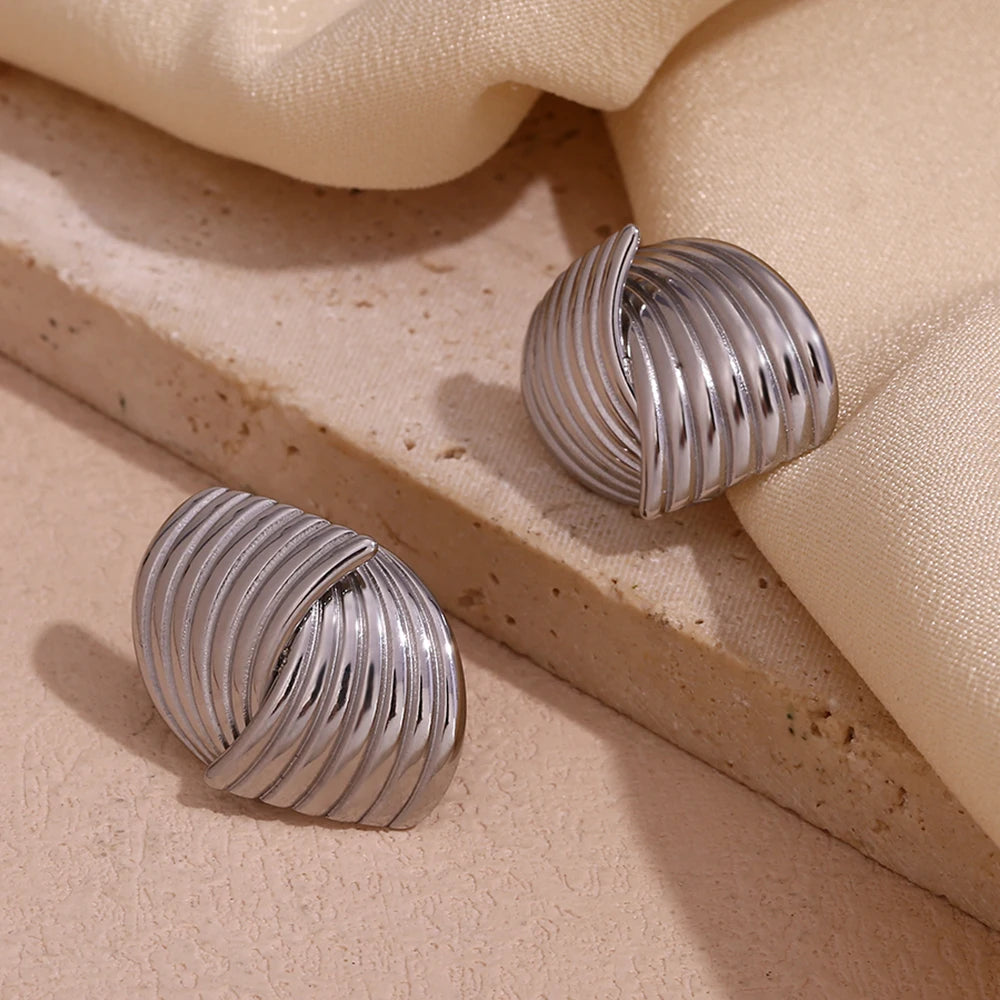 Uptown Girl Earrings in silver