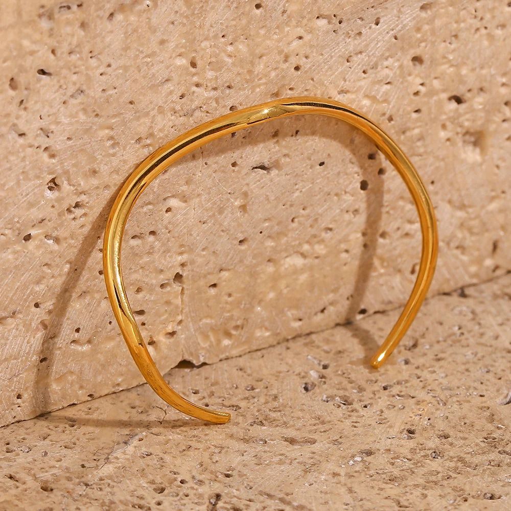 Wave Delight Bracelet on stone display