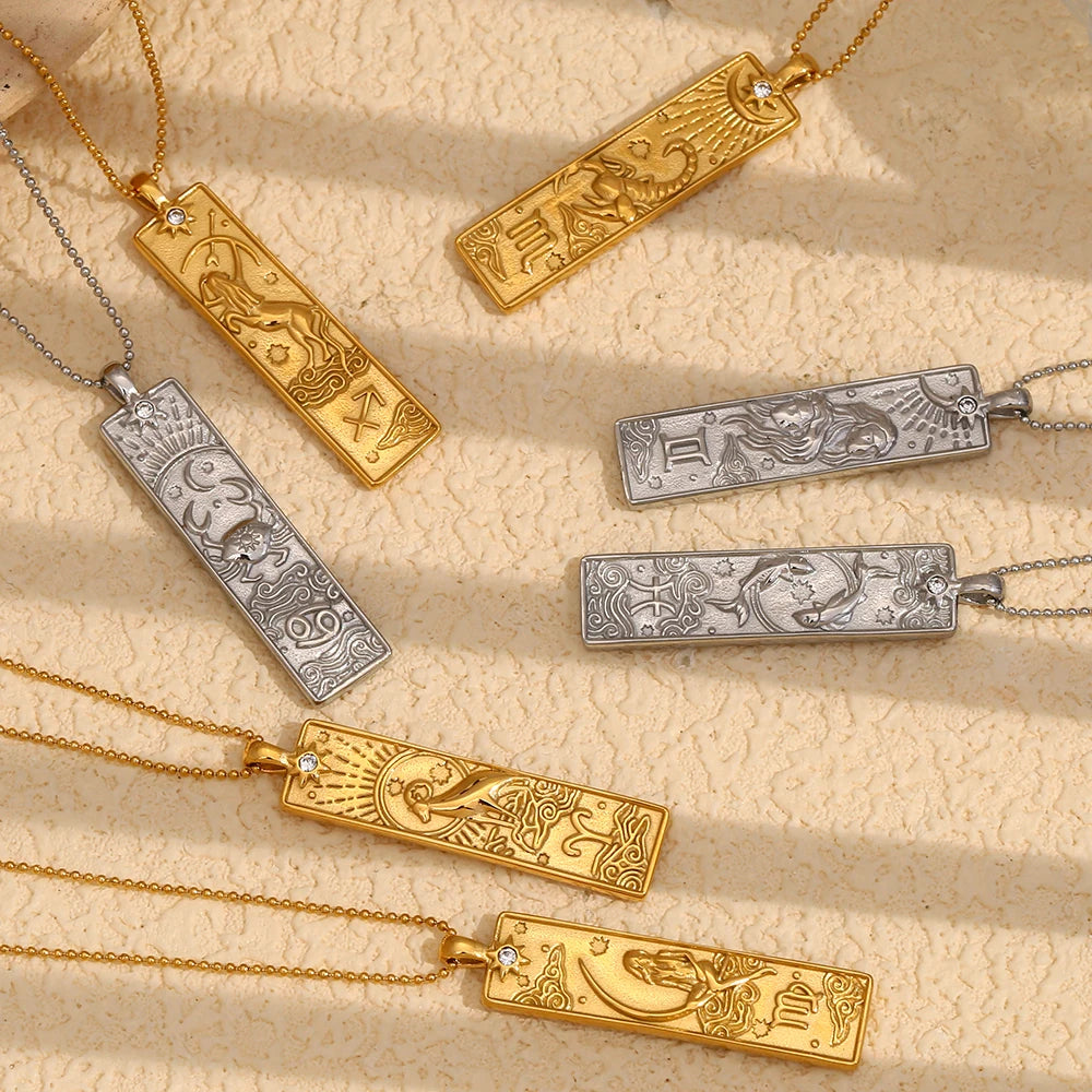 Zodiac Tag Necklaces 