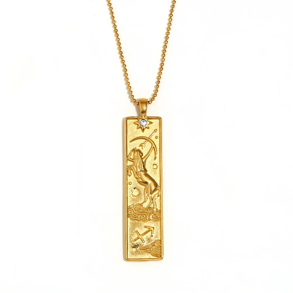 Zodiac Tag Necklace sagittarius 