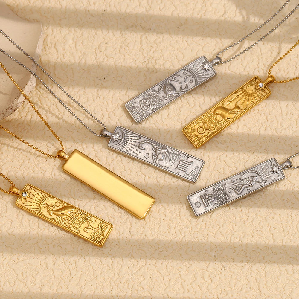 Zodiac Tag Necklace backside